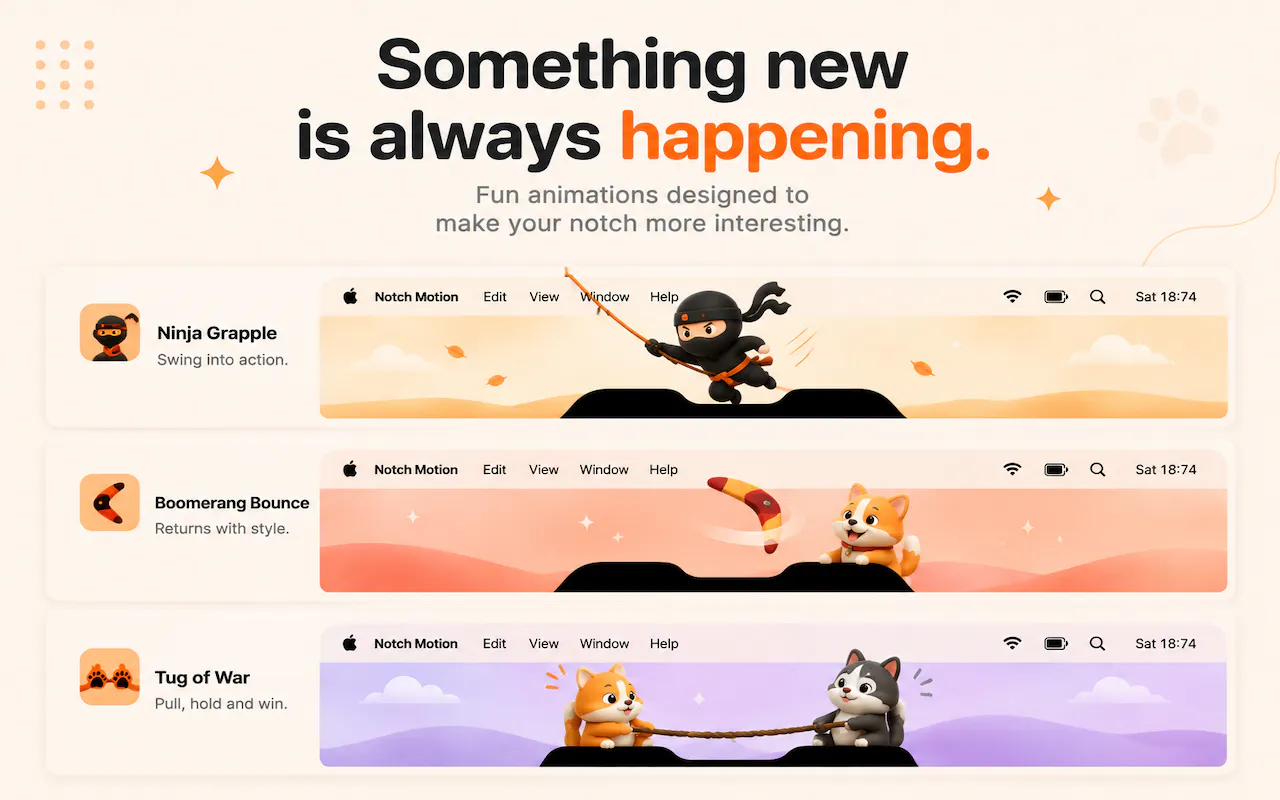 Notch Motion screenshot