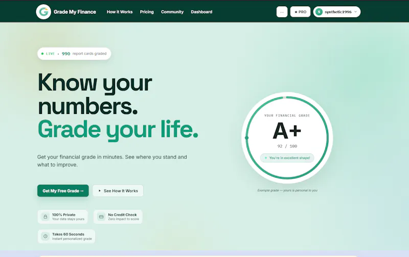 Grade My Finance screenshot 2