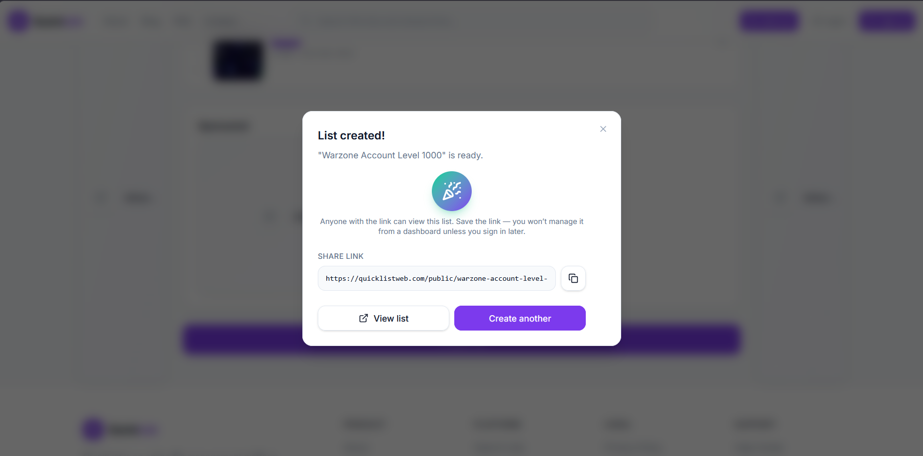 QuickList gallery image