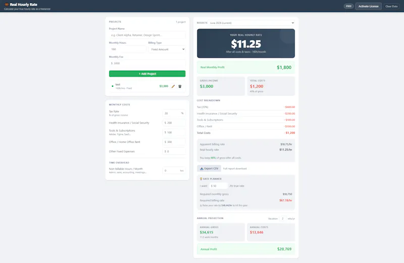 Real Hourly Rate screenshot 3
