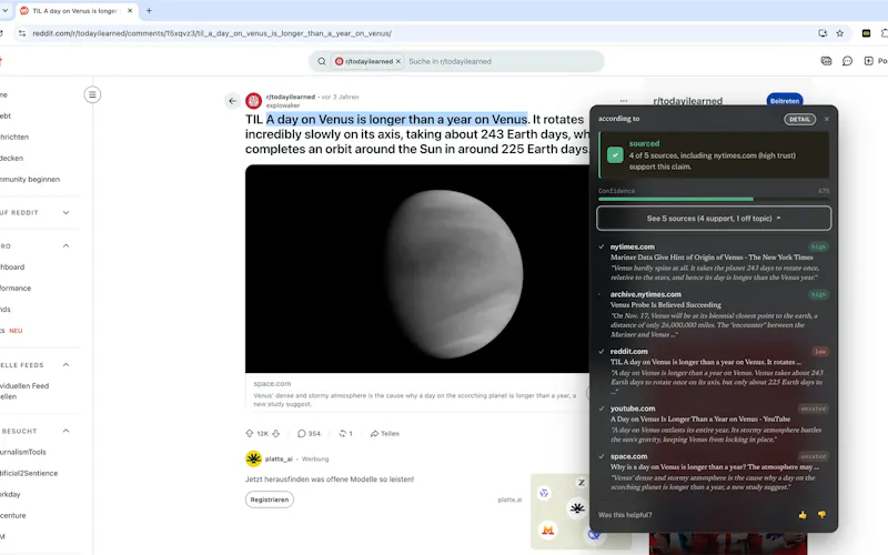 according to - Research Companion screenshot 5