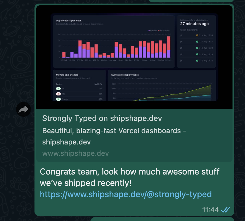 Shipshape - Beautiful, blazing-fast Vercel deployment dashboards media 6