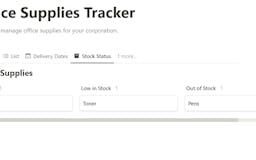 Office Supplies Tracker Notion Template media 3