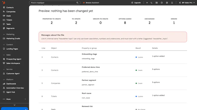Bulk Property Import & Export screenshot 3