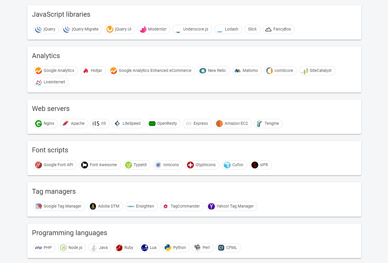Web Tech Stats gallery image