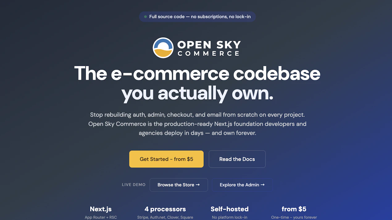 Open Sky Commerce product