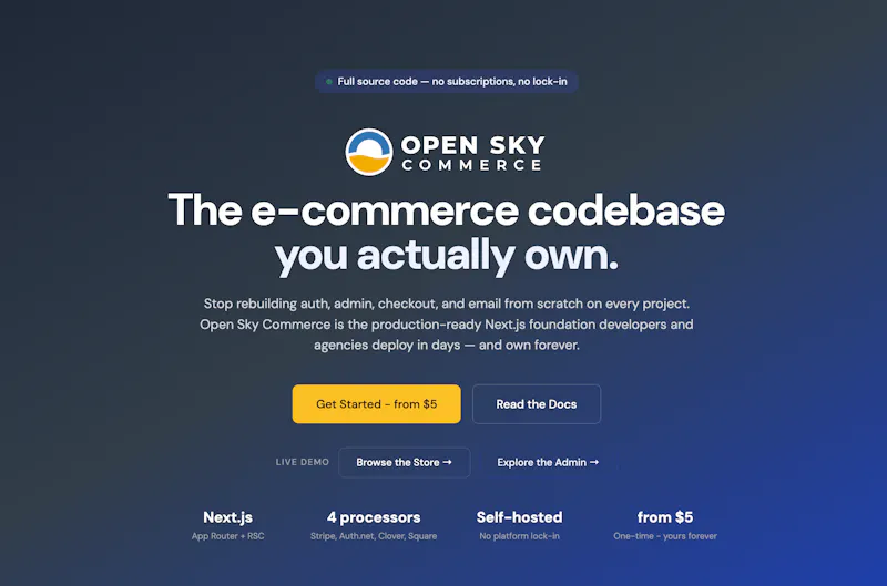 Open Sky Commerce screenshot 1