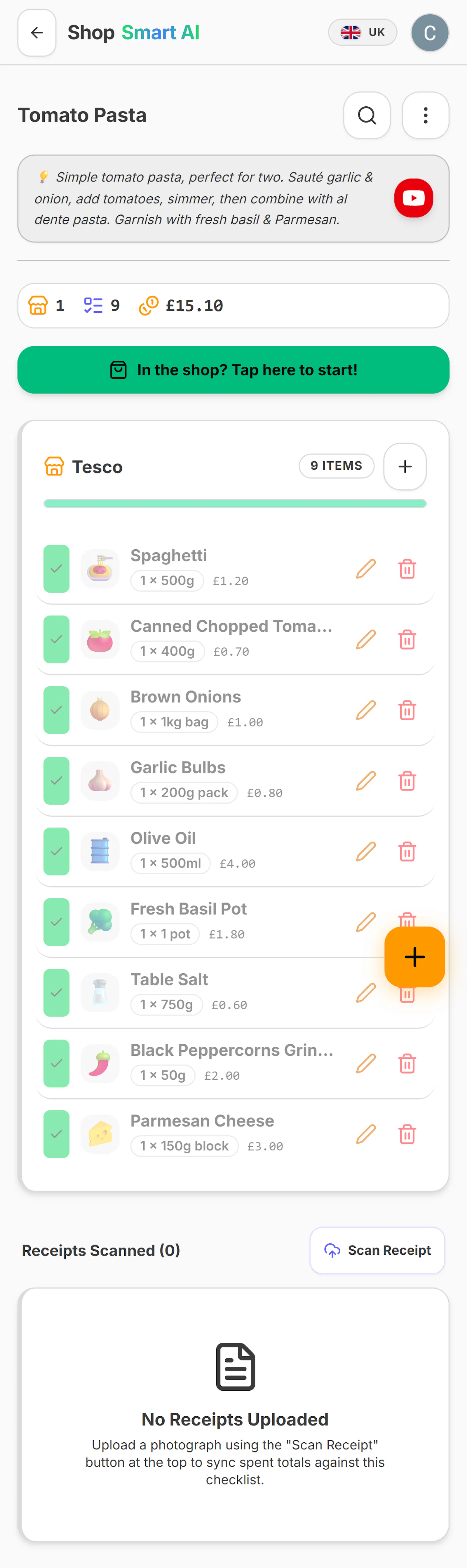 Shop Smart AI Grocery Planner screenshot 2
