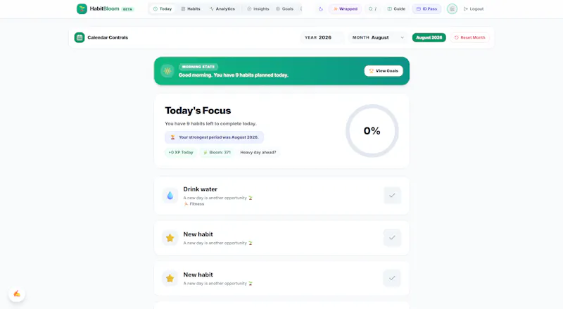 HabitBloom screenshot 1
