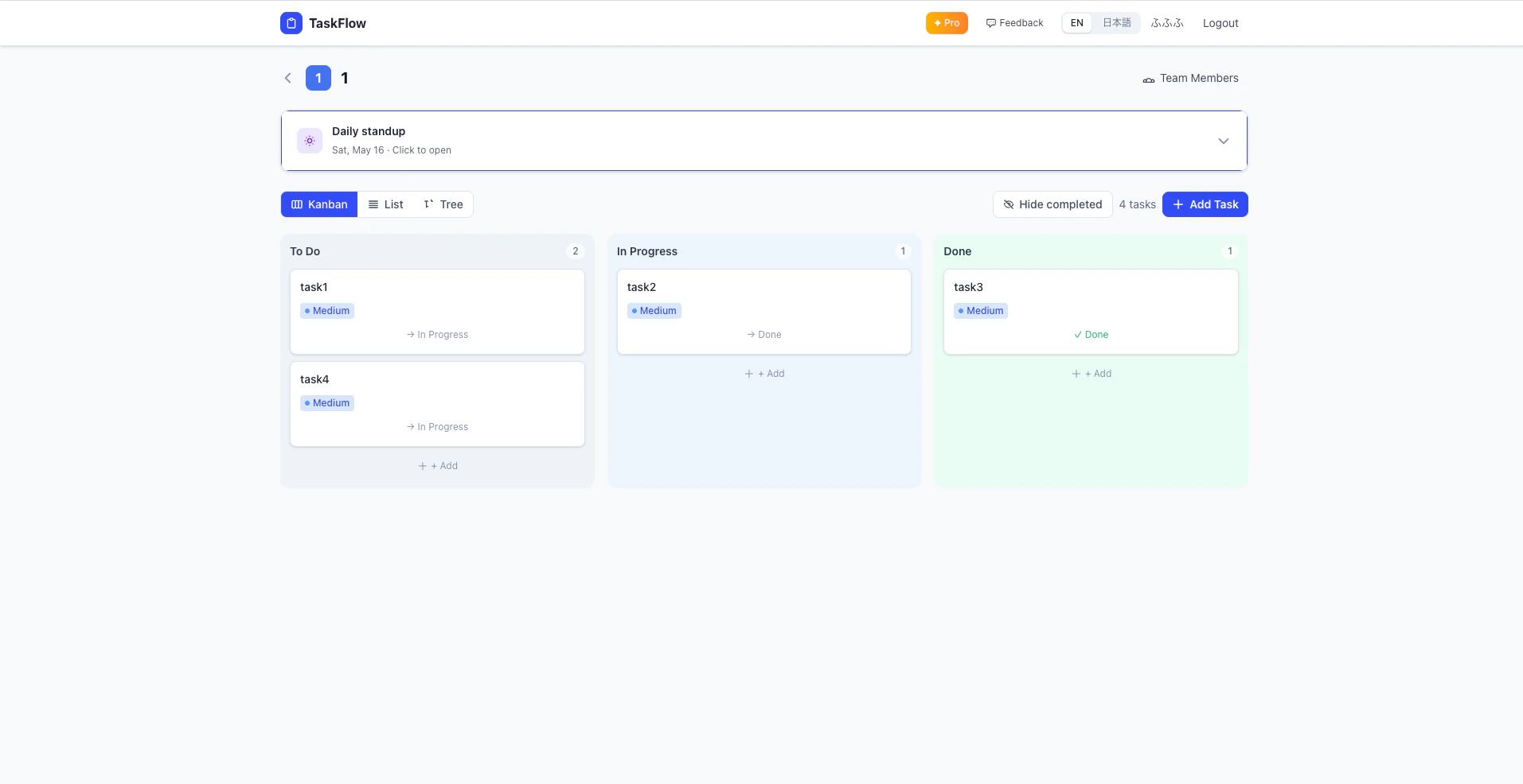TaskFlow screenshot 2