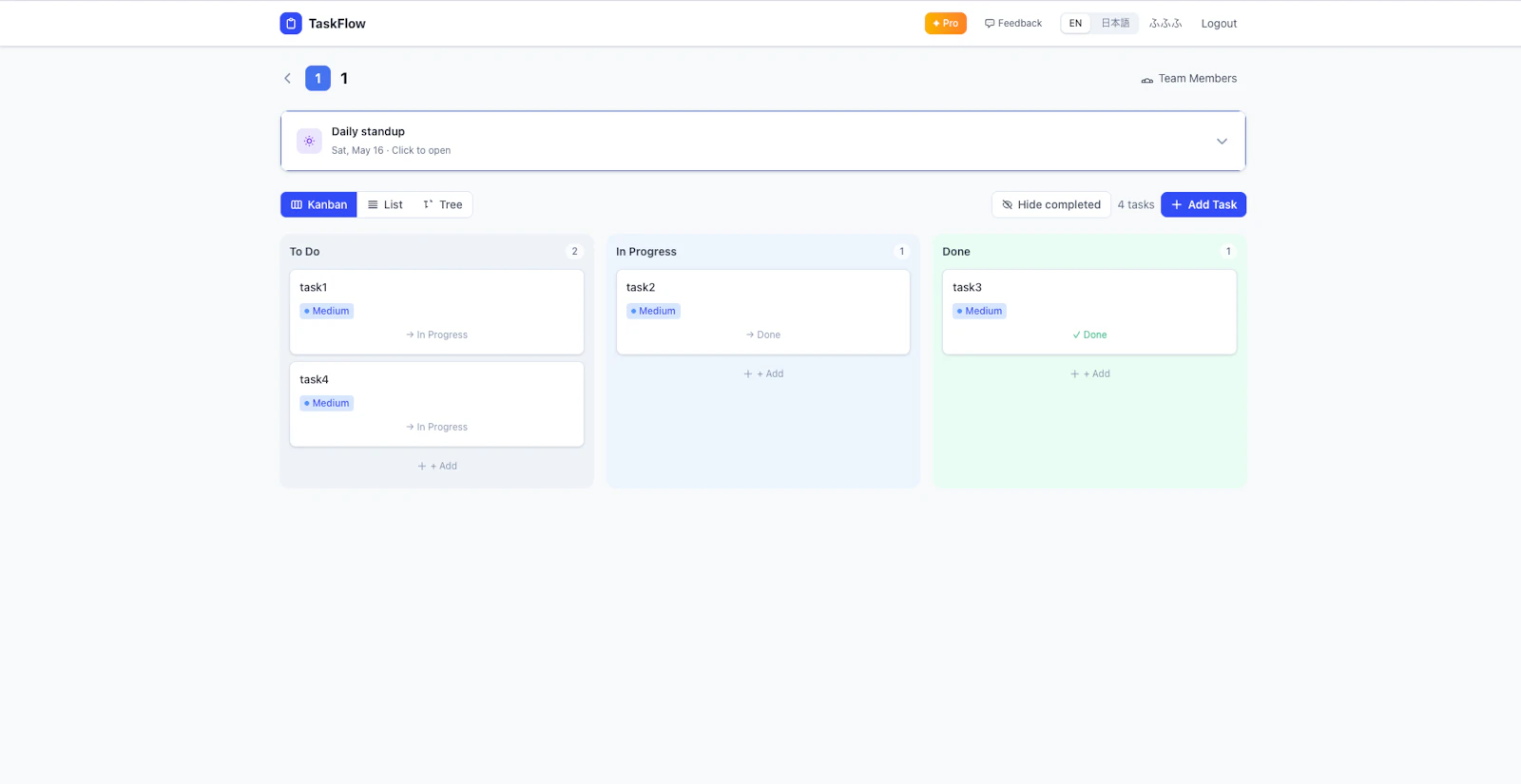 TaskFlow screenshot 2