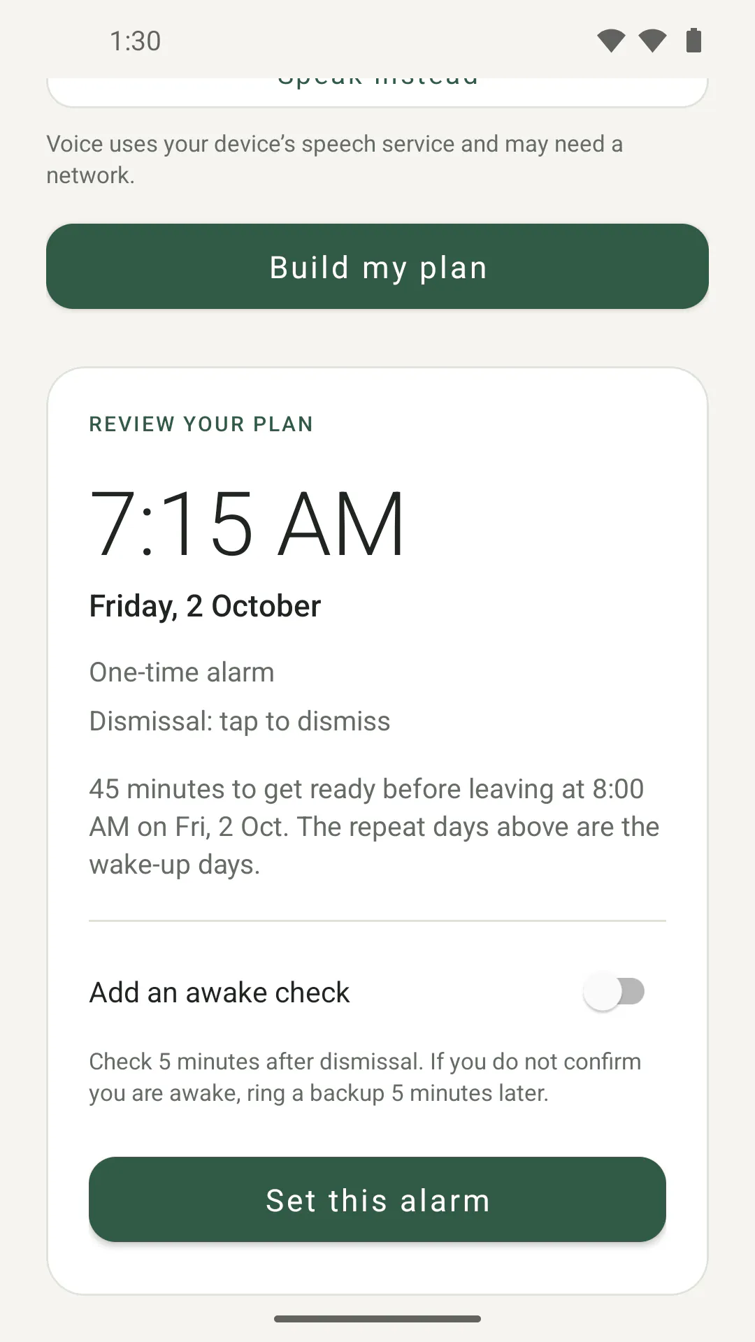 Wake Me - AI Alarm Planner gallery image