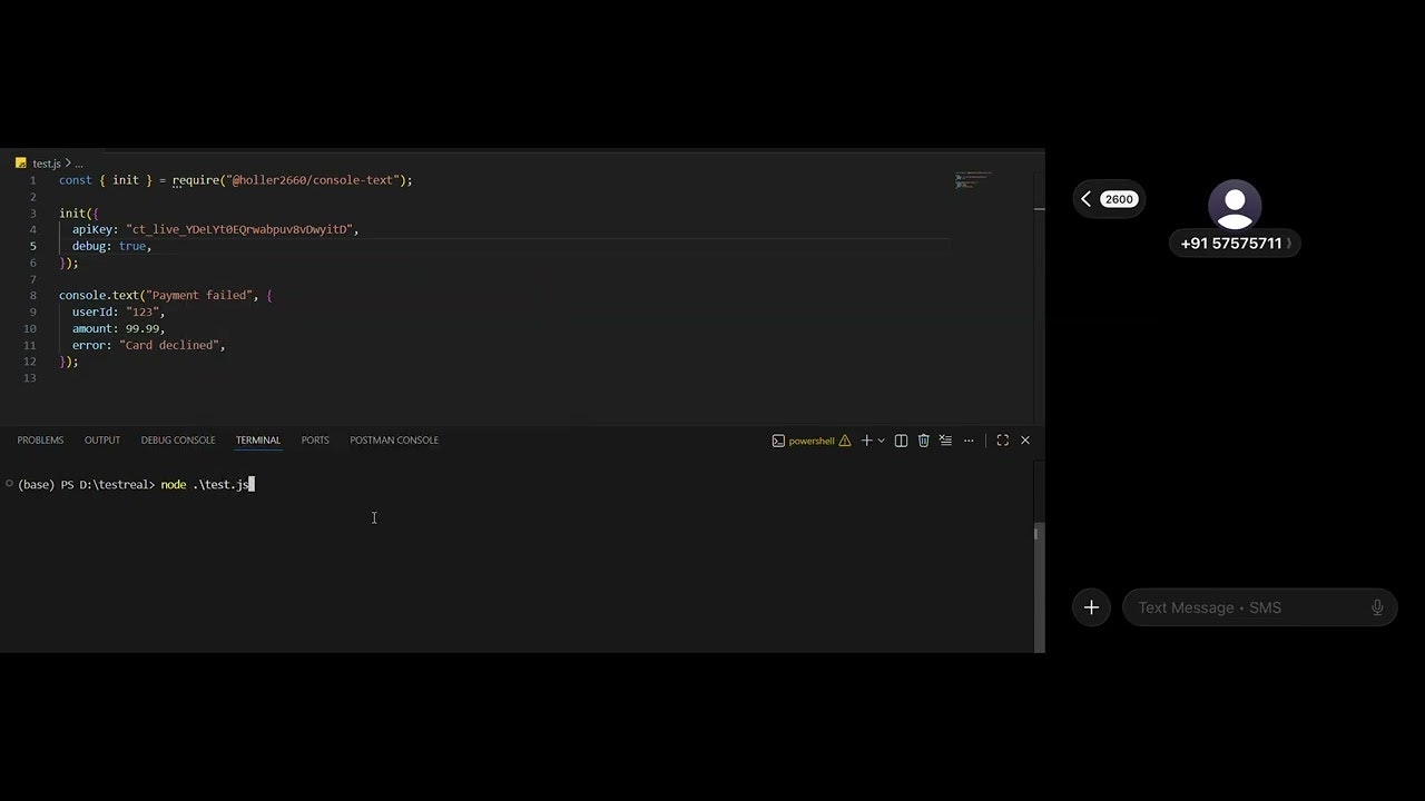 Console.text() gallery image