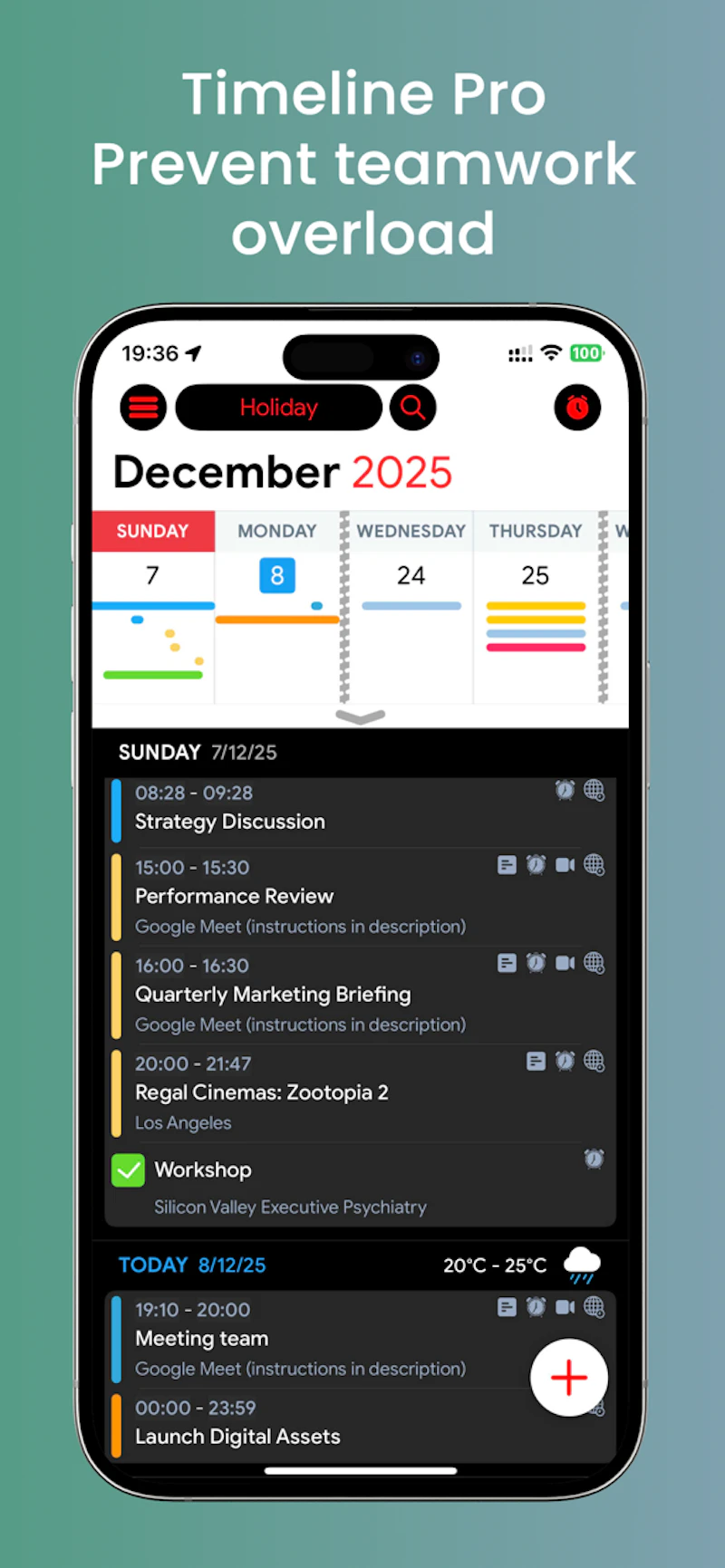Color Calendar screenshot 1