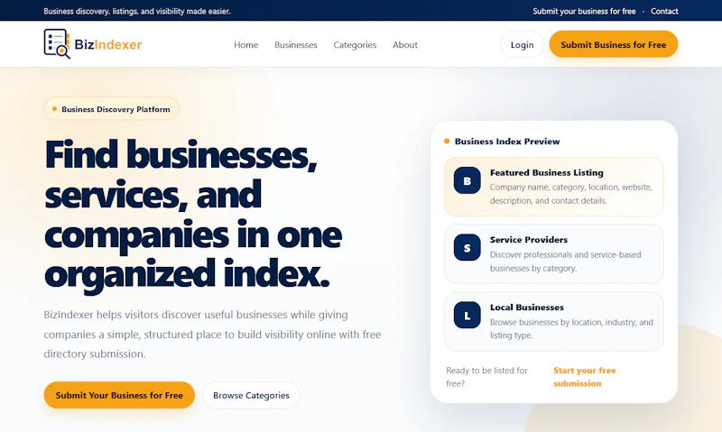 BizIndexer screenshot 1
