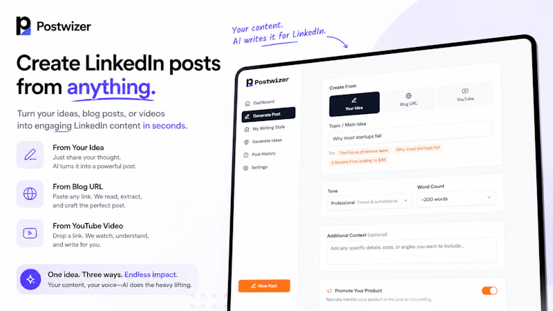 Postwizer screenshot 1