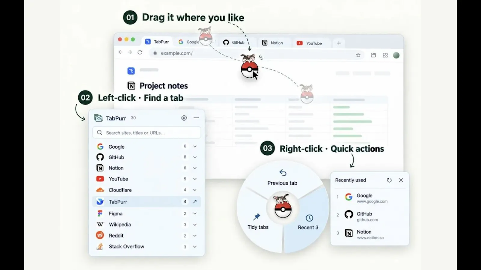 TabPurr | Save & Restore Chrome Tabs screenshot 1 (video preview)