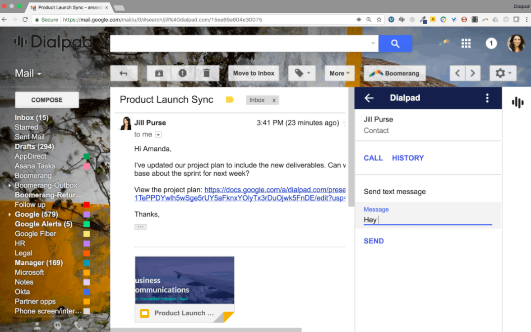 Gmail Add-On for Dialpad gallery image