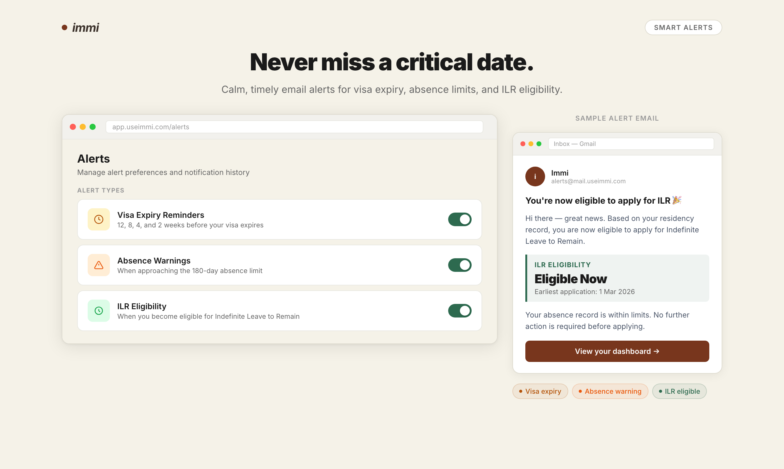 Immi - Screenshot 3 showing product features and functionality