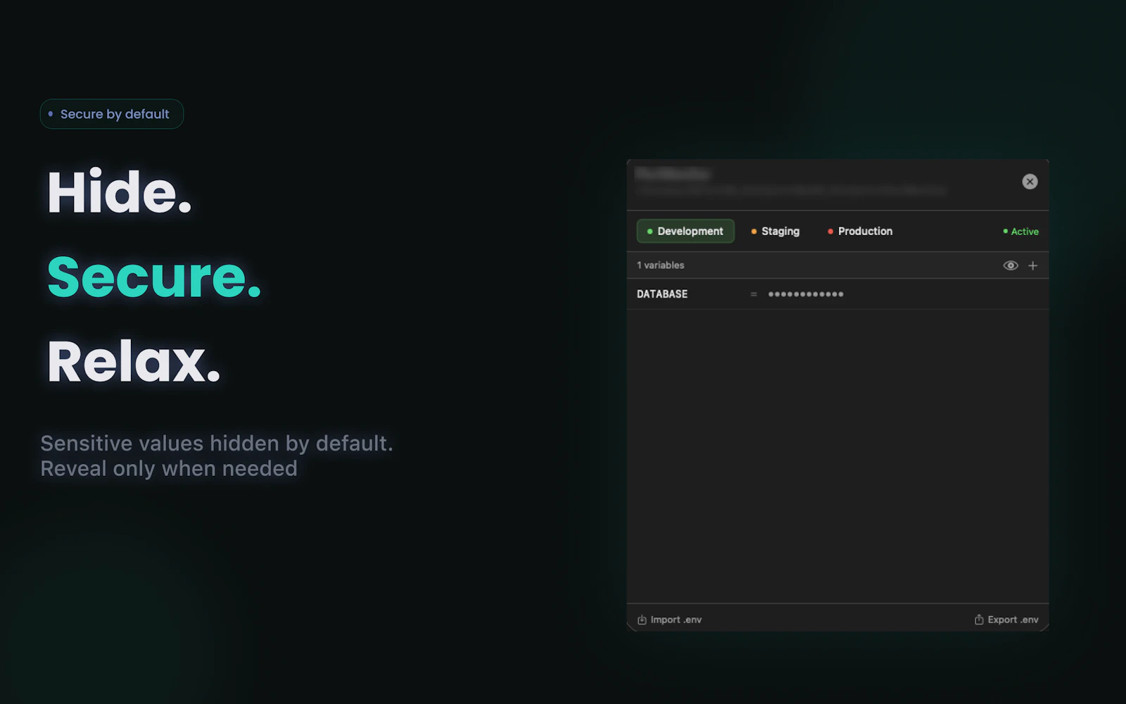 Envio - .env Manager screenshot 1