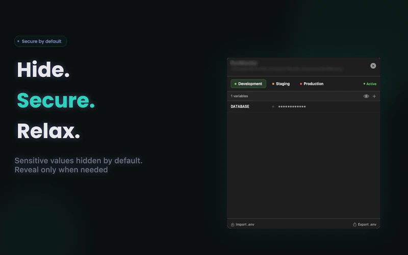 Envio - .env Manager screenshot 1
