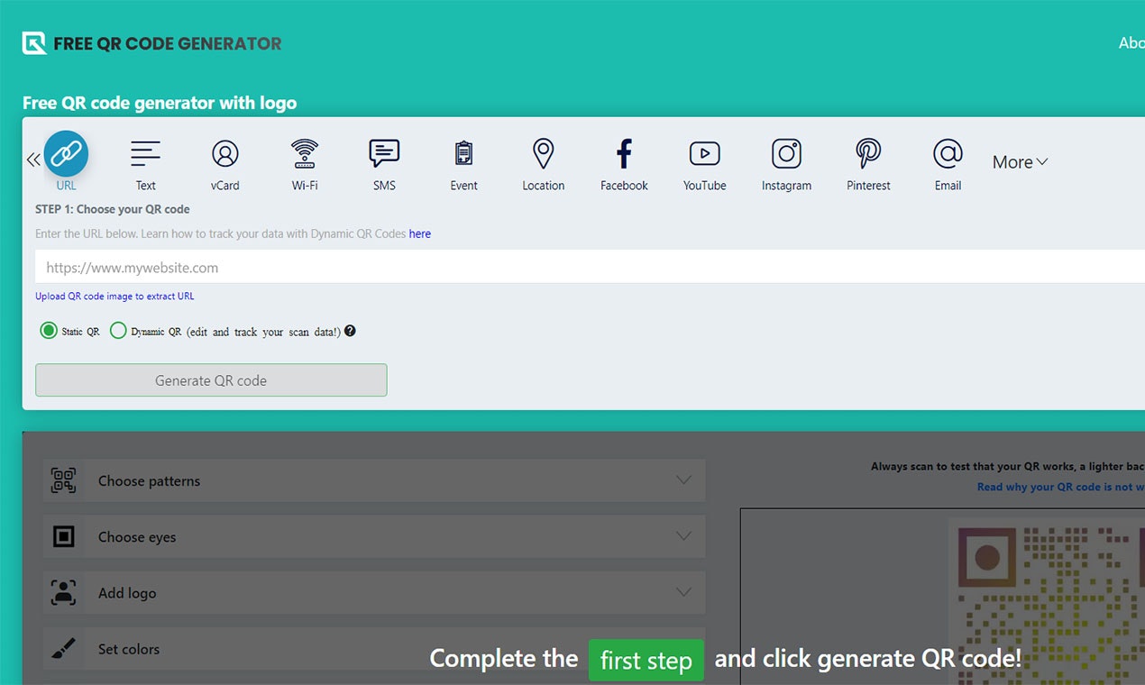 Generador de código QR gratuito media 1