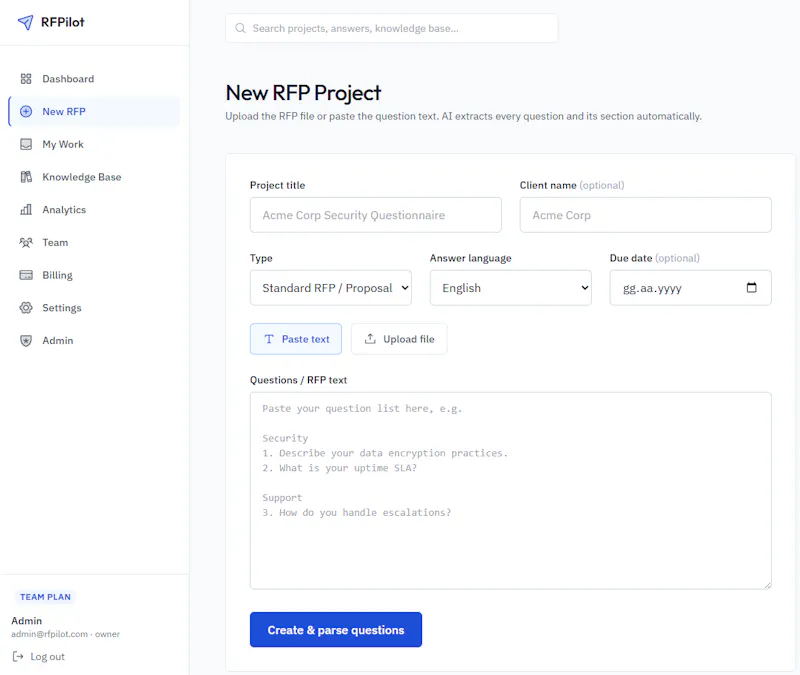 RFPilot screenshot 2