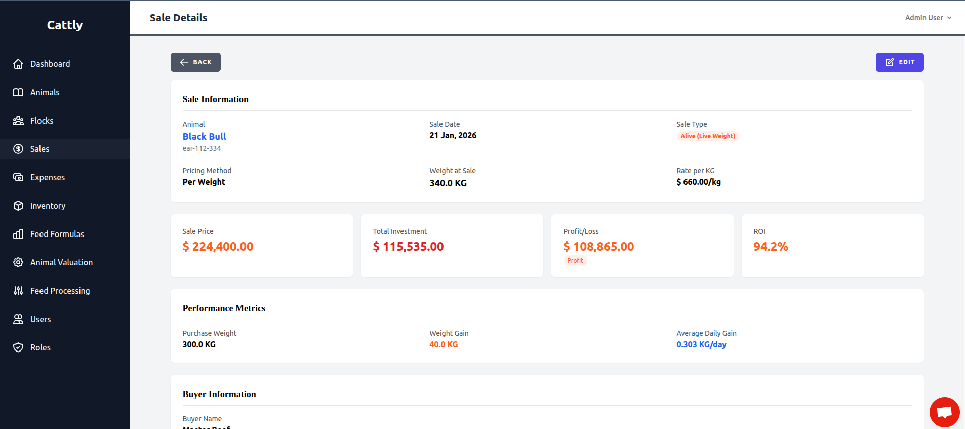Cattly - Feedlot Management Software - Screenshot 5 showing product features and functionality