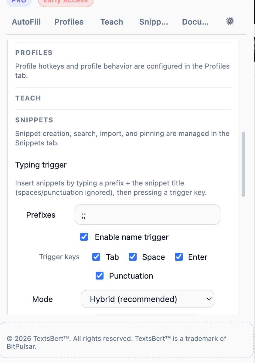 TextsBert™ - Screenshot 3 showing product features and functionality
