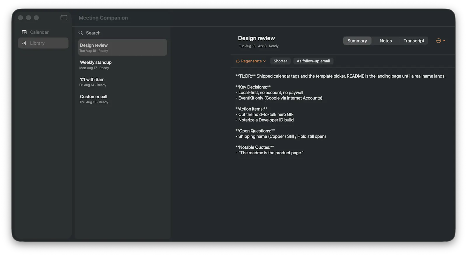 Copper screenshot 2
