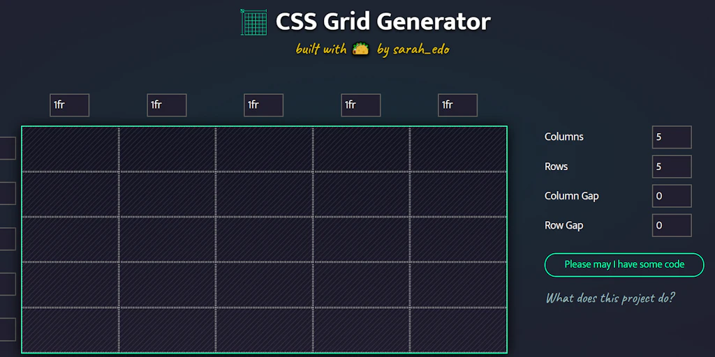 CSS Grid Generator: Simple tool to generate css grids | Product Hunt