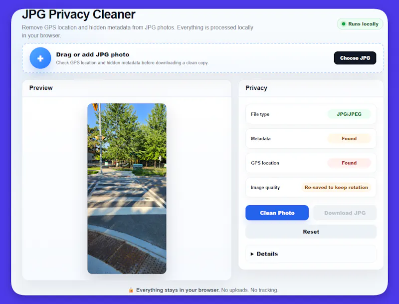 JPG Privacy Cleaner screenshot 2