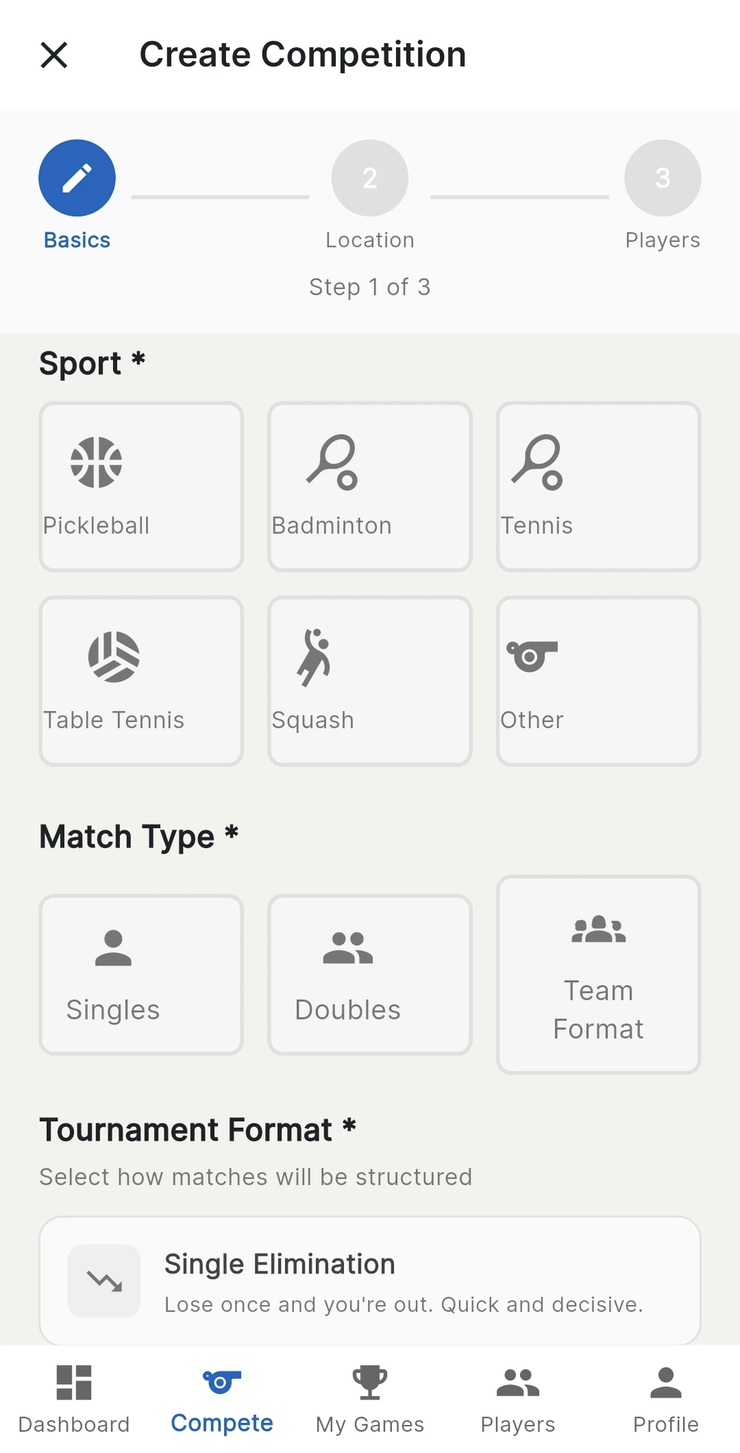 RallyCircle — tournament scheduler