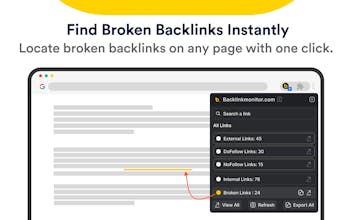 Link checker by backlinkmonitor gallery image
