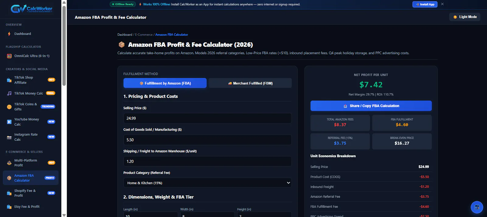 CalcWorker screenshot 3