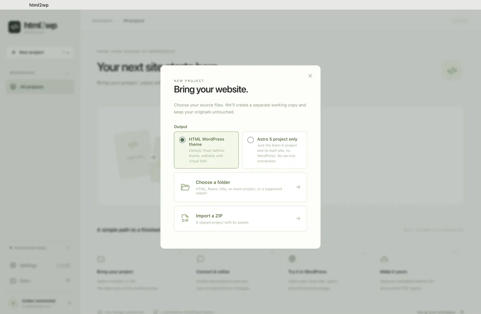 html2wp gallery image