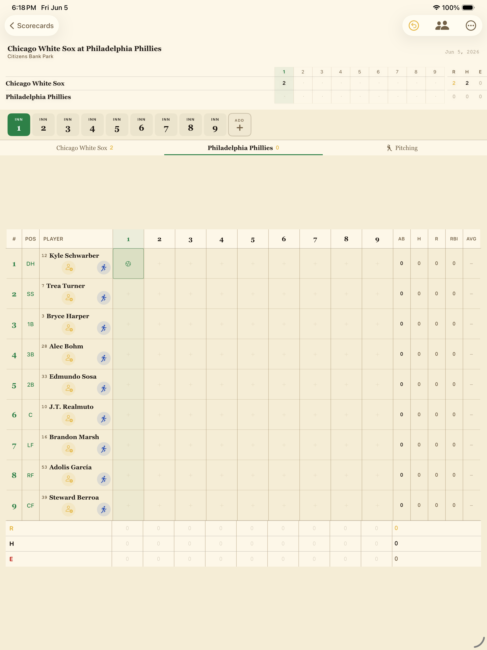 Baseball Scorecard Classic gallery image