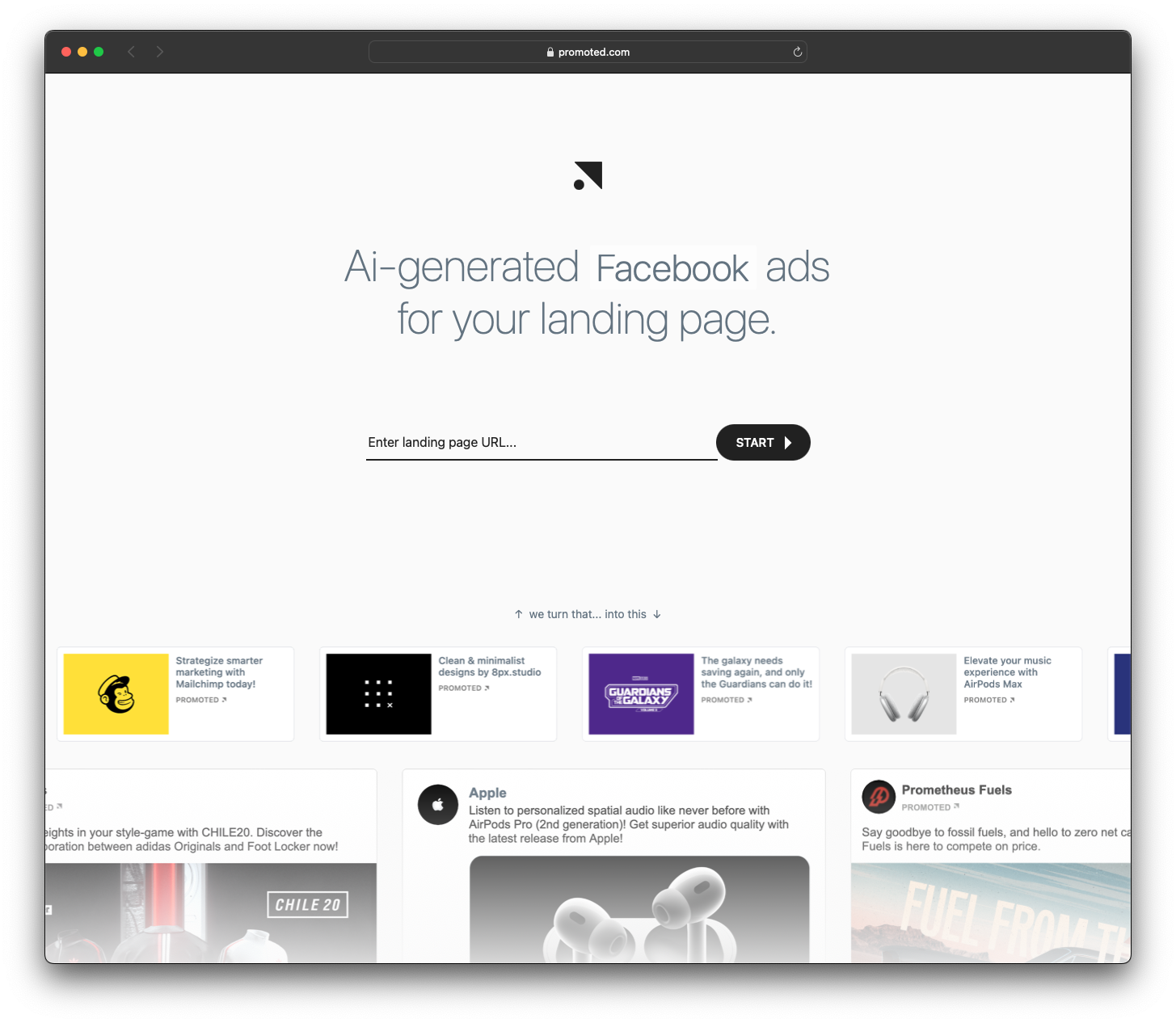 startuptile Promoted.com-AI generated ads for your landing page