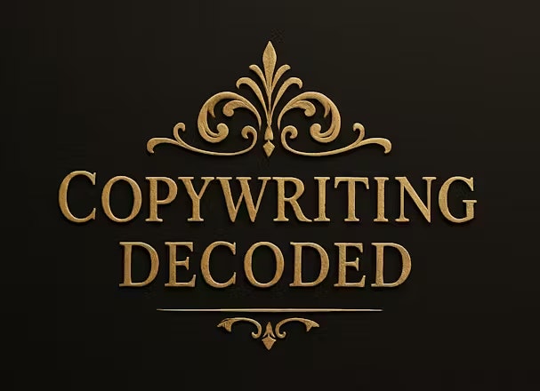 Copy writing decoded logo