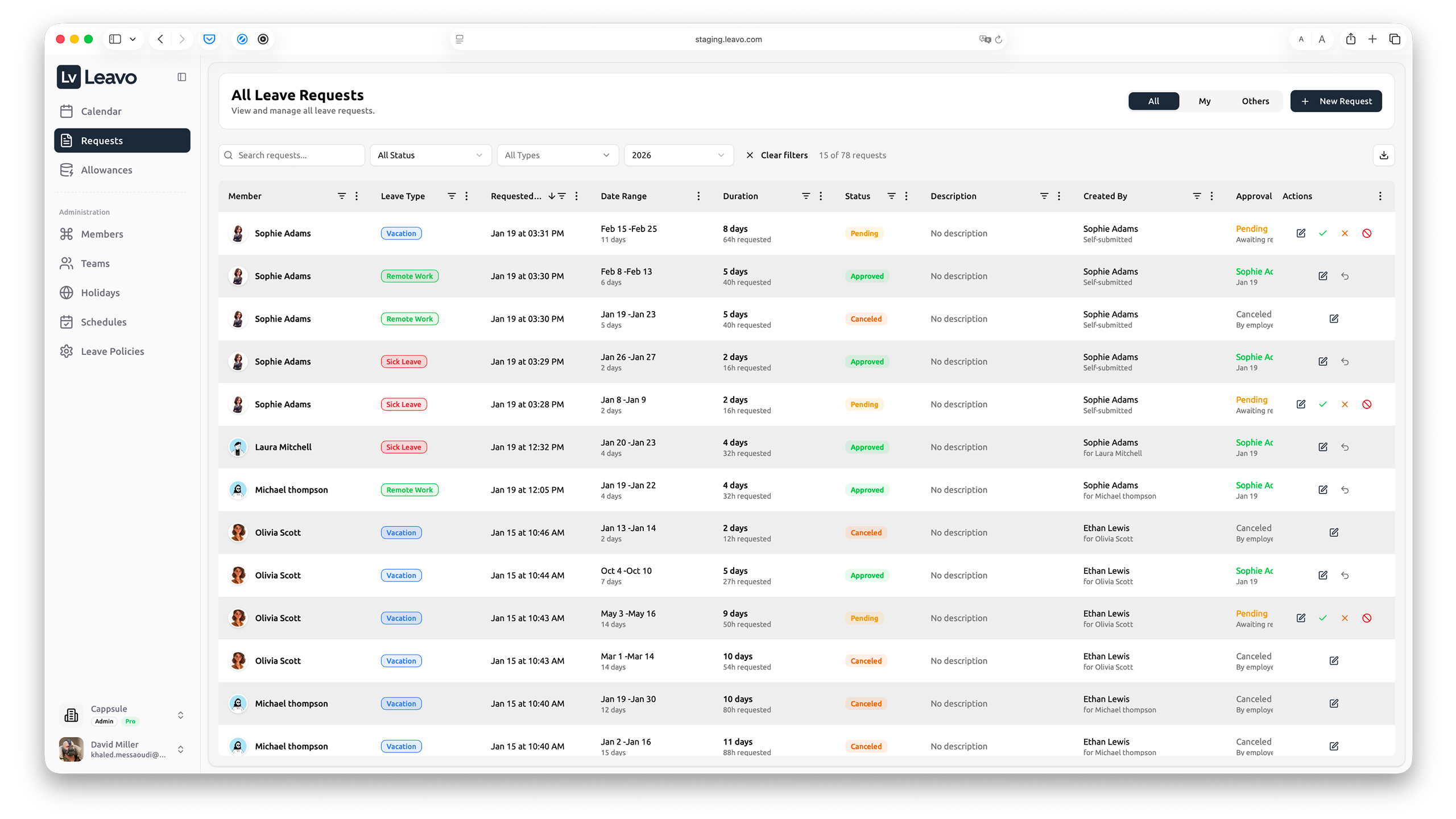 Leavo - Screenshot 3 showing product features and functionality