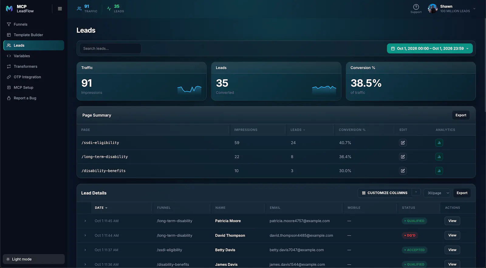 MCP LeadFlow screenshot 2
