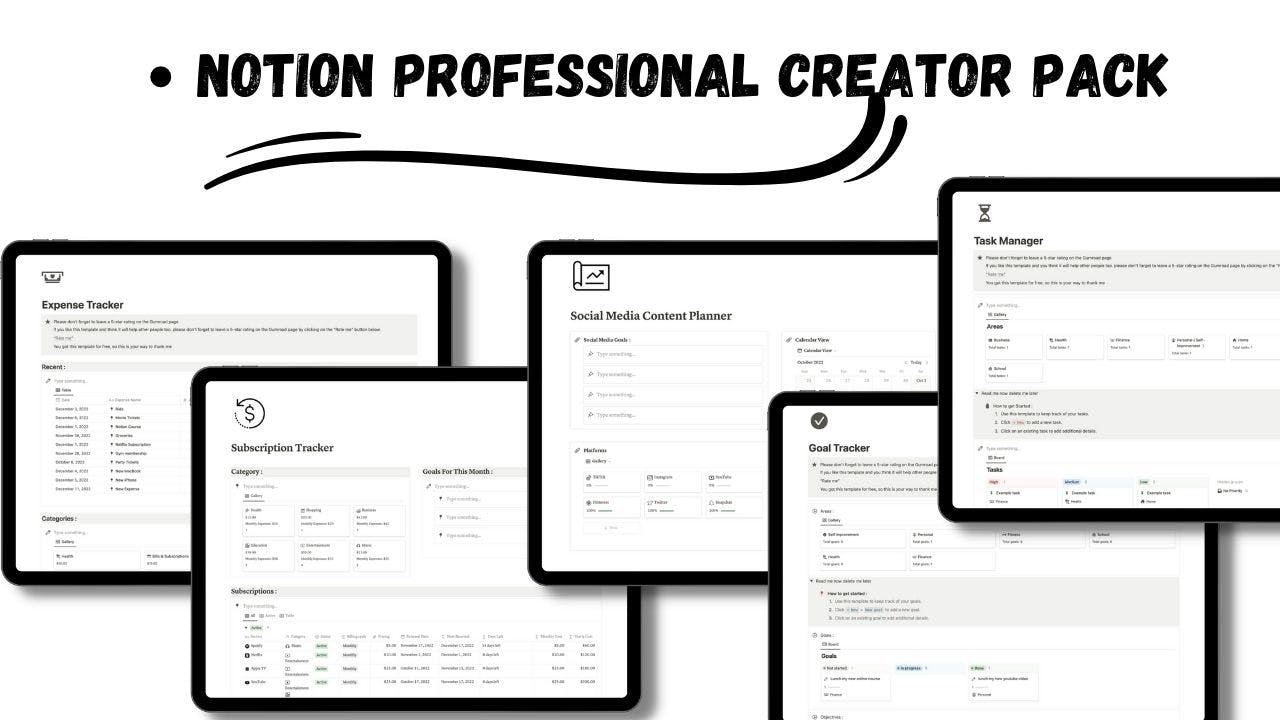 Notion Professional Creator Pack media 1