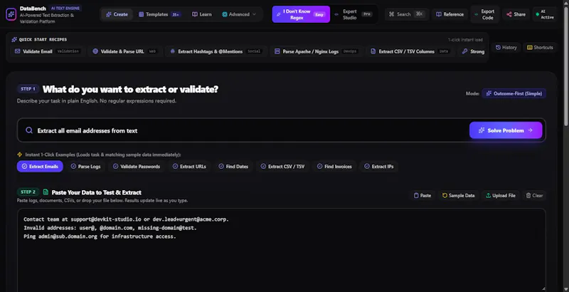 DataBench screenshot 1