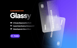 Glassy - Trendy Glassmorphism Cards media 1