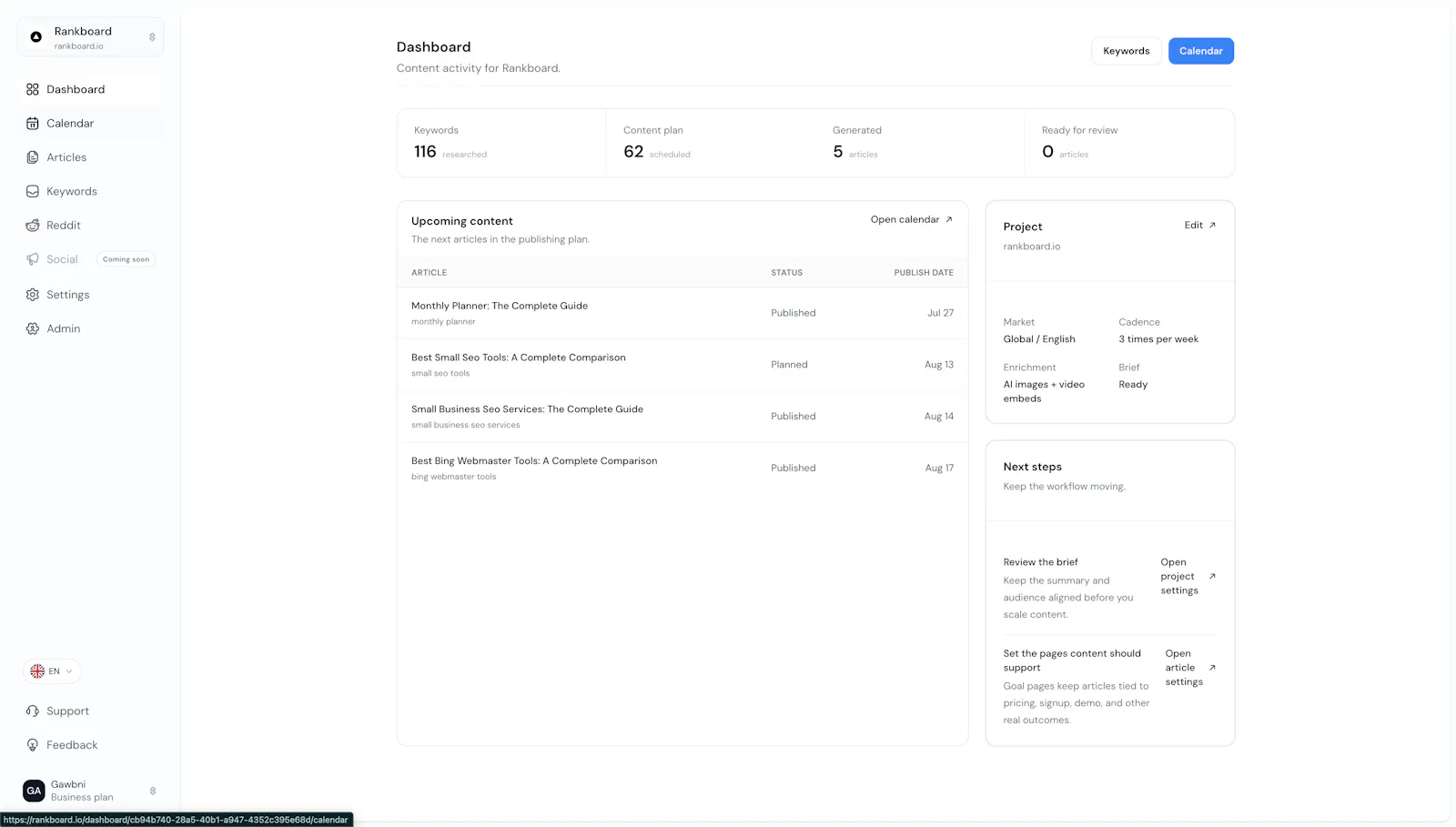 Rankboard screenshot 2