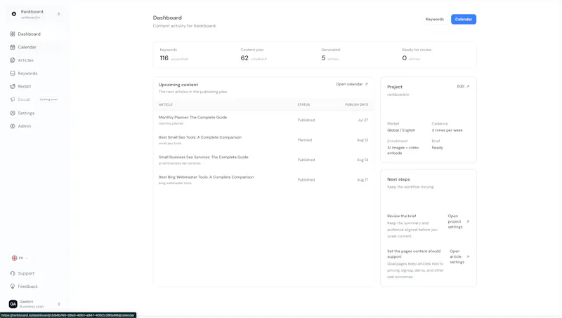 Rankboard screenshot 2