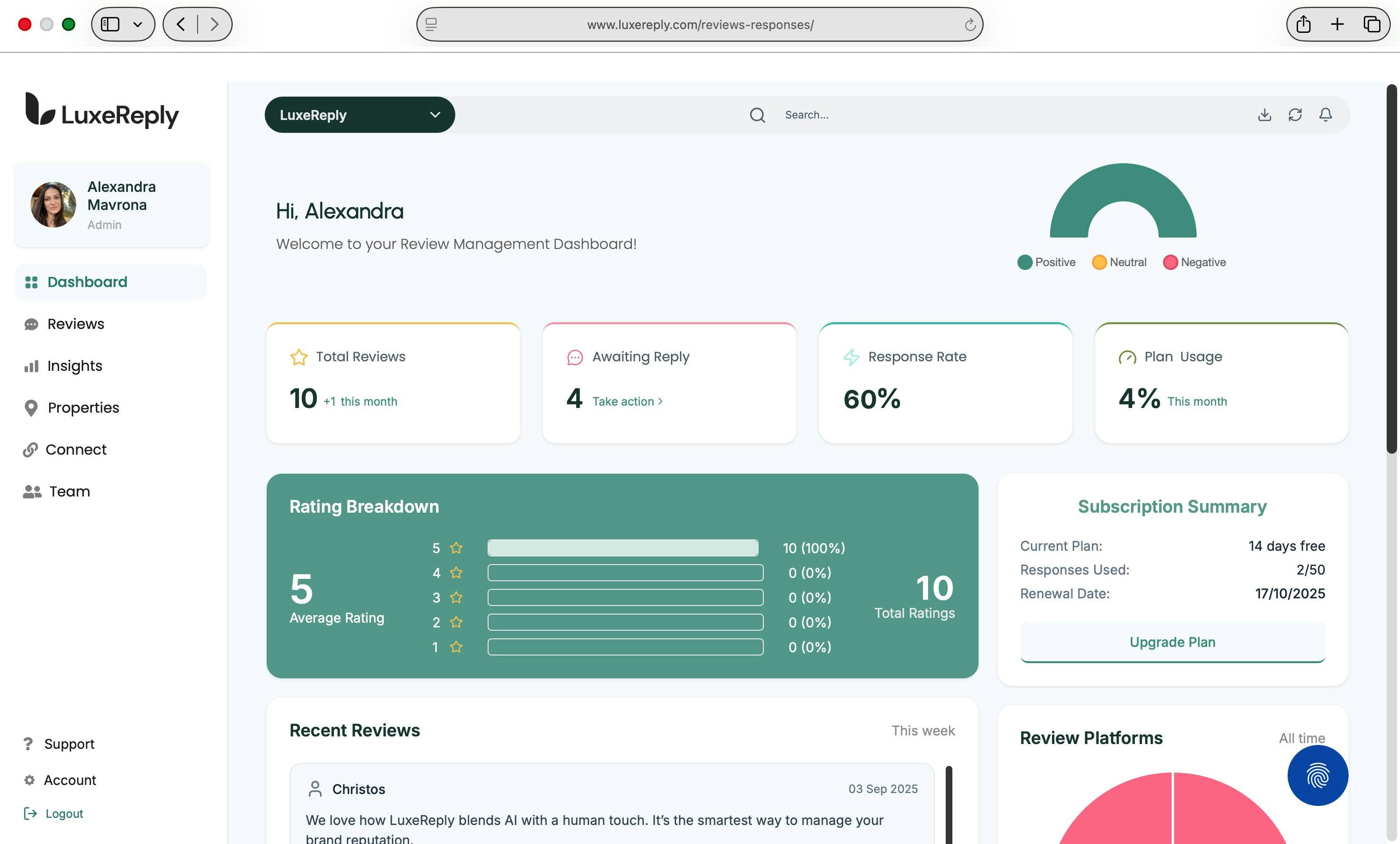 Mídia 2 de LuxeResposta - Redefine a forma como as empresas gerenciam a reputação.