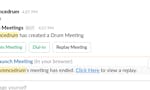 Drum web meeting Slack integration image