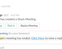Drum web meeting Slack integration media 1