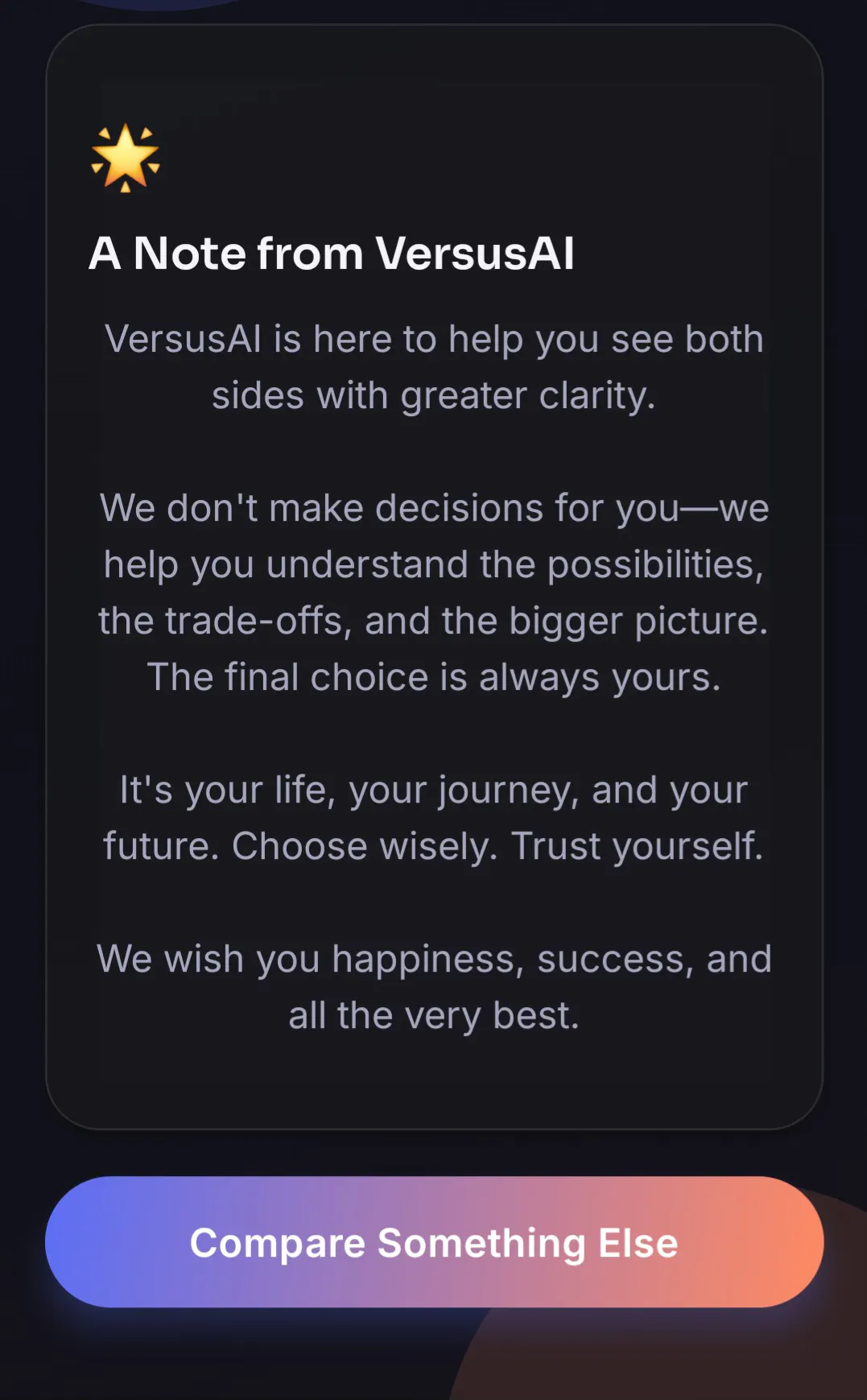VersusAI: Compare Anything gallery image
